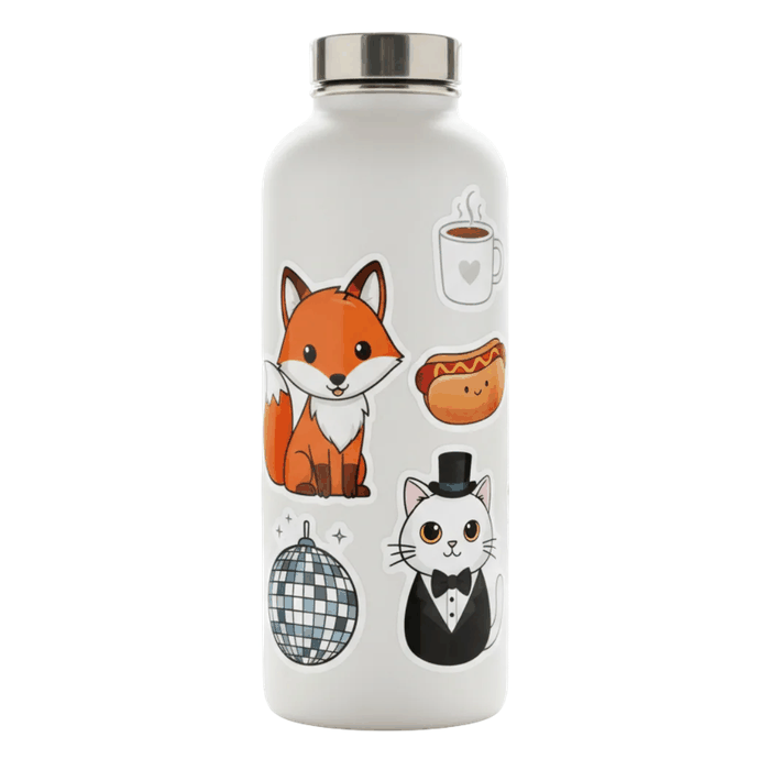 Stickers on everyday items transitioning to Stickerbook app